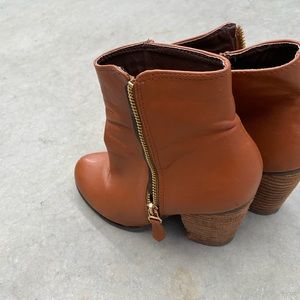 Brown booties size 7.5 heeled